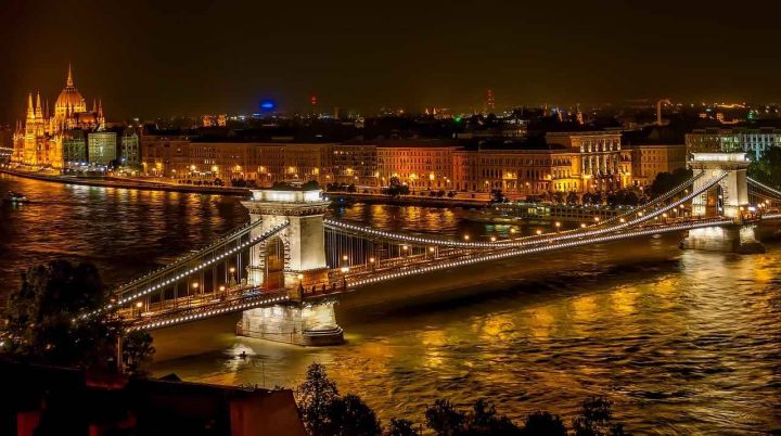 Széchenyi kædebro — Budapest, Ungarn