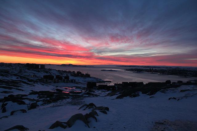 Solnedgang i Nuuk