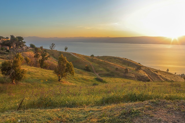 Billede af landskabet i Galilæa i Israel